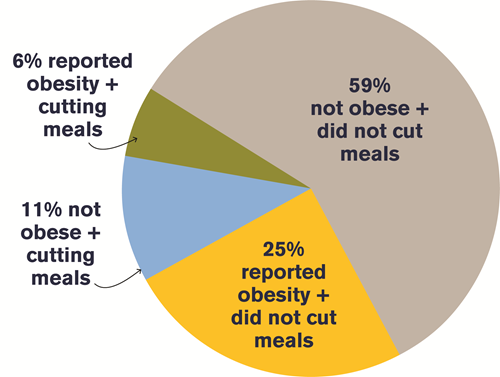 Figure 2, Pie Chart of “Burden of obesity and meal cutting in Philadelphia between 2008 - 2012”
